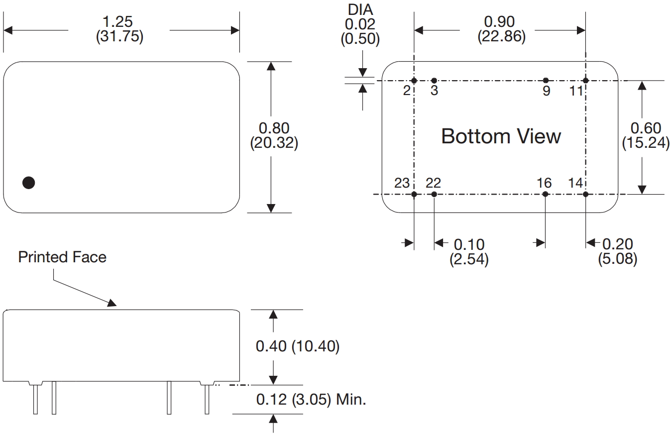 ממיר מתח DC XP POWER JTC0624S15